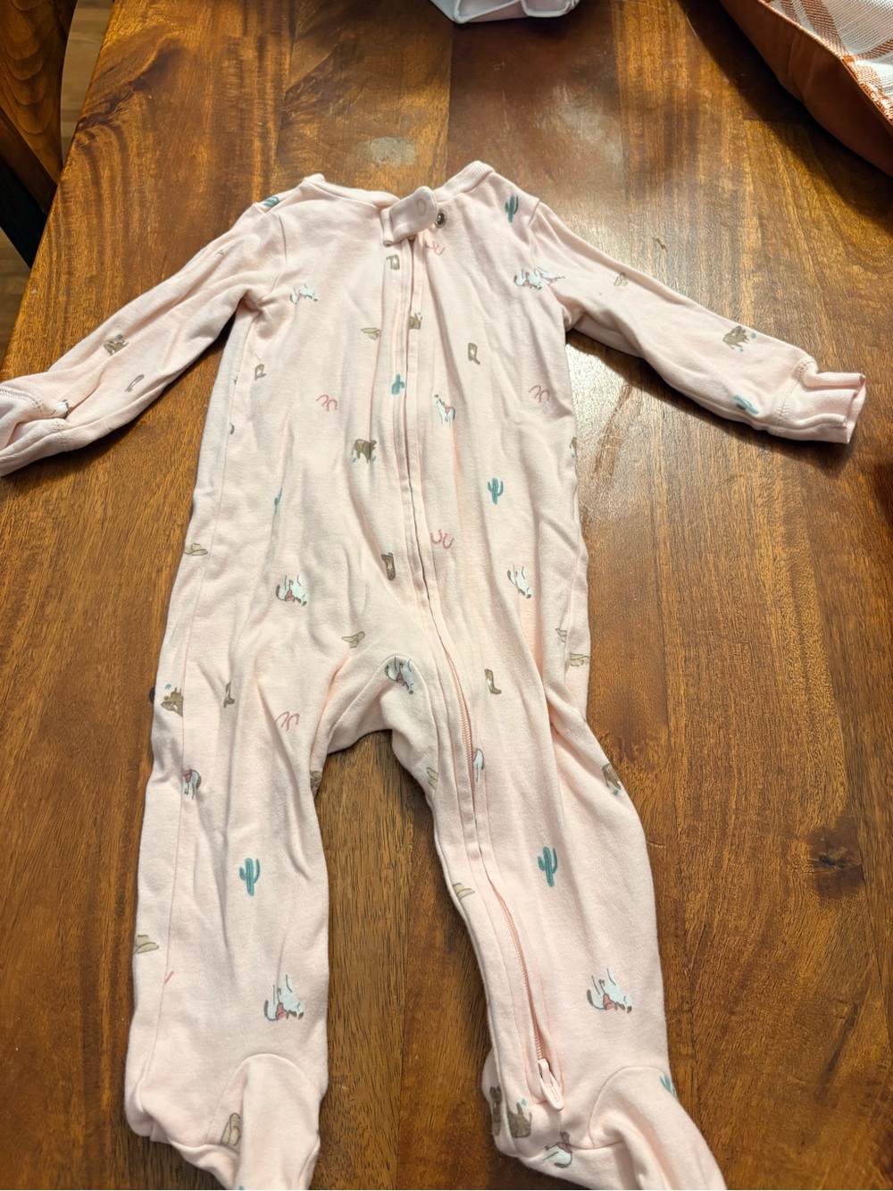 Carter's Light Pink Desert Print Footed Pajamas